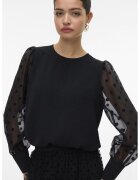 Vero Moda Bluza cu maneci semitransparente Alva - Alb fildes