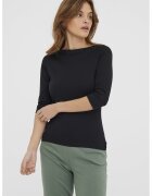 Vero Moda Bluza din amestec de modal cu maneci 3/4 - Negru