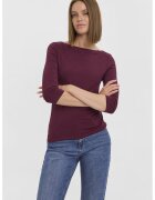 Vero Moda Bluza din amestec de modal cu maneci 3/4 - Violet tyrian