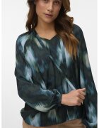 Vero Moda Bluza-tunica cu model tie-dye - Verde englez/Albastru deschis