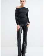 Vero Moda Bluza uni cu decolteu pw un umar - Negru