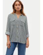 Vero Moda Camasa Bumpy 10275283 Verde Regular Fit - Viscoza