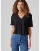 Vero Moda Camasa crop din amestec de in