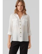 Vero Moda Camasa cu buzunare pe piept - Alb