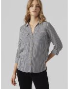 Vero Moda Camasa cu buzunare pe piept - Alb/Negru