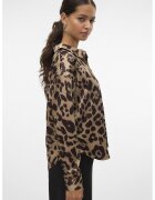 Vero Moda Camasa de satin cu maneci cazute - Maro/Bej