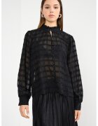 Vero Moda Camasa semitransparenta cu insertii stralucitoare - Negru