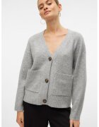 Vero Moda Cardigan cu decolteu in V si buzunare aplicate - Gri melange