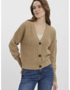 Vero Moda Cardigan cu maneci cazute si nasturi - Maro camel