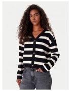 Vero Moda Cardigan dama negru - alb - pulover