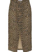 Vero Moda Fusta bumbac/elastan - maro