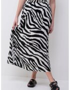 Vero Moda Fusta lunga cu slit lateral - Alb/Negru