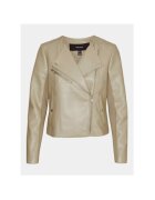 Vero Moda Geaca dama - 303613860 - Piele Ecologica - Bej - Bej