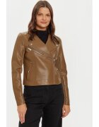 Vero Moda Geaca din imitatie de piele Riley 10302441 Maro Slim Fit - Piele ecologica