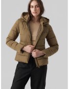 Vero Moda Geaca matlasata cu gluga - Maro inchis