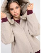 Vero Moda Jacheta lejera cu gluga si terminatie ajustabila - Bej melange
