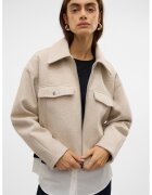 Vero Moda Jacheta uni cu fermoar - Alb fildes