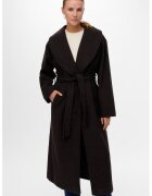 Vero Moda Palton lung cu cordon - Maro inchis