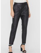 Vero Moda Pantaloni conici de piele ecologica Eva - Negru stins