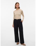 Vero Moda Pantaloni cu croiala ampla si pensa - Negru