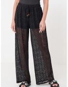 Vero Moda Pantaloni din dantela cu croiala ampla
