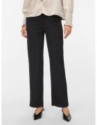 Vero Moda Pantaloni drepti cu talie medie - Negru melange