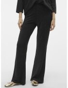 Vero Moda Pantaloni evazati cu aspect stralucitor - Negru