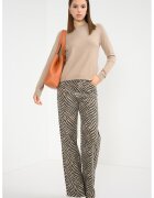 Vero Moda Pulover cu decolteu la baza gatului si model uni Happiness - Maro nisip