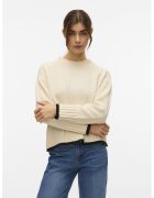 Vero Moda Pulover cu decolteu rotund - Negru/Crem