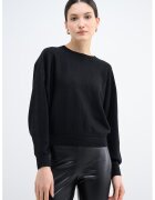 Vero Moda Pulover cu insertii de lurex Happy - Negru/Argintiu