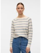 Vero Moda Pulover cu maneci raglan Doffy - Albastru prafuit/Bej deschis