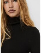 Vero Moda Pulover cu model uni si guler inalt Glory - Negru