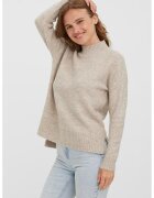 Vero Moda Pulover cu terminatie asimetrica - Bej