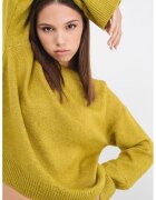 Vero Moda Pulover lejer cu decolteu la baza gatului - Verde masliniu