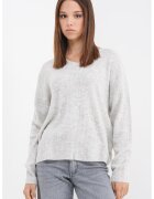 Vero Moda Pulover lejer cu maneci cazute - Gri deschis melange