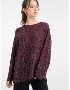 Vero Moda Pulover lejer cu paiete Leilani - Violet/Argintiu