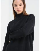 Vero Moda Pulover uni lejer cu guler inalt - Negru
