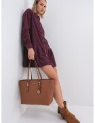 Vero Moda Rochie-camasa din reiat Cleo - Violet tyrian