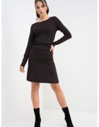 Vero Moda Rochie cu insertii de lurex Kanva - Auriu/Maro inchis