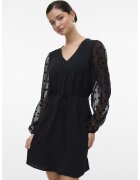 Vero Moda Rochie cu maneci bufante si decolteu in V Alva - Negru