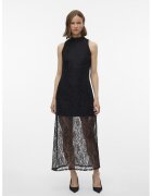 Vero Moda Rochie lunga cu strat exterior din dantela - Negru