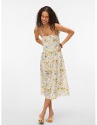 Vero Moda Rochie midi cu bretele inguste - Alb/Verde