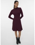 Vero Moda Rochie midi tricotata si striata - Visiniu