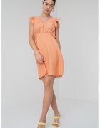 Vero Moda Rochie scurta din amestec de in - Portocaliu stins