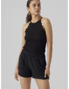 Vero Moda Top crop din tricot fin - Negru