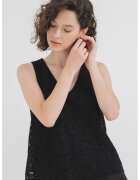 Vero Moda Top de dantela Sangallo Honey - Negru