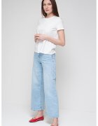 Vero Moda Tricou de bumbac organic cu imprimeu pe partea din spate - Negru/Alb optic