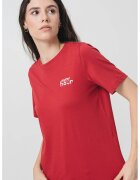 Vero Moda Tricou de bumbac organic - Rosu inchis
