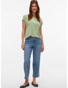Vero Moda Tricou din amestec de lyocell Ava - Verde sparanghel