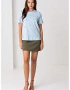 Vero Moda Tricou din bumbac organic - Albastru deschis